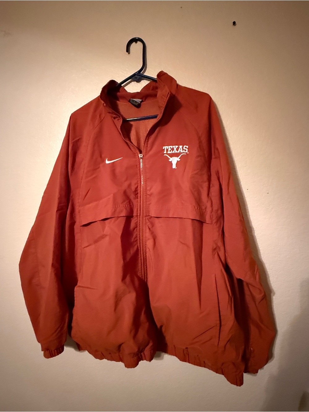 Nike Men’s Texas Longhorns Orange Windbreaker Jacket